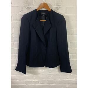 Talbots Women's One Button Blazer Coat Long Sleeve Casual Black Size 6